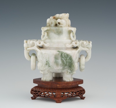 A White Jade Carved Koro with Kylin 133fb9