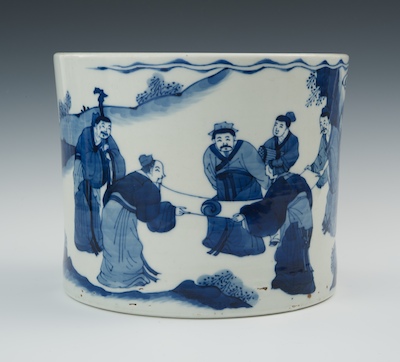 A Chinese Porcelain Brush Pot Measuring 133fea