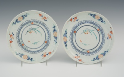 A Pair of Kakiemon Porcelain Plates