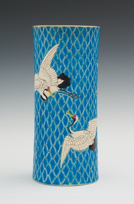 A Flying Crane Sleeve Vase Pottery