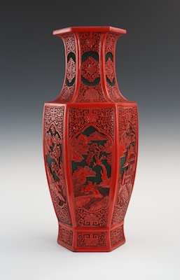 A Large Chinese Cinnabar Vase 20th 134007