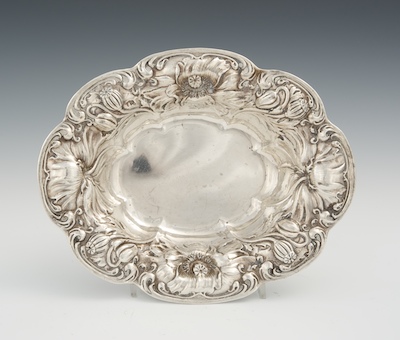 A Sterling Silver Repouse Poppy Bowl