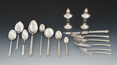 A Sterling Silver Dinner Service for