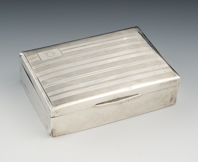 A Sterling Silver Humidor Box by William