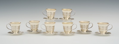 A Set of Eight Sterling Silver