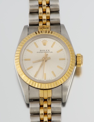A Rolex Ladies Two Tone Oyster 134092