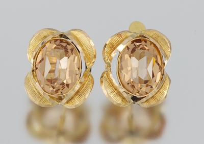 A Pair of Ladies Citrine Earrings 1340ae