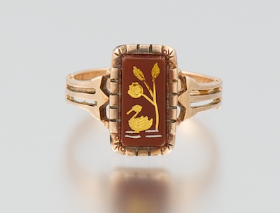 A Charming Victorian Intaglio Ring 1340bb