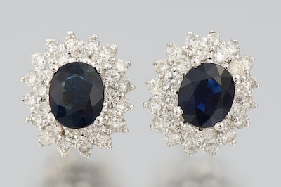 A Pair of Sapphire and Diamond