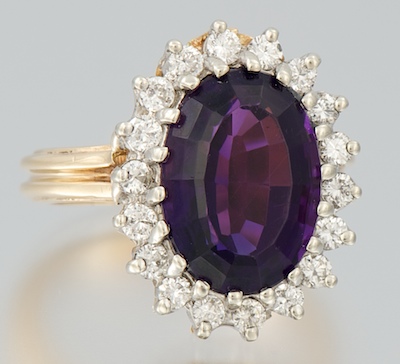 A Ladies' Amethyst and Diamond