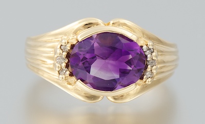 A Ladies' Amethyst and Diamond