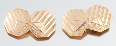 A Pair of Rose Gold Cufflinks 10k