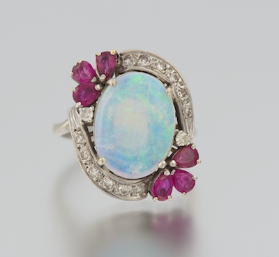 A Ladies Opal Diamond and Pink 134117