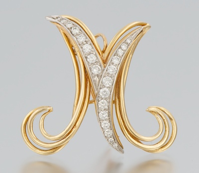 A Ladies Diamond and Gold Monogram 134135