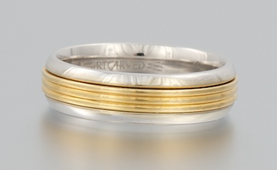 A Two Tone Gold Band 14k white 13414a