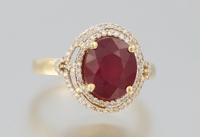 A Ladies' Ruby and Diamond Ring