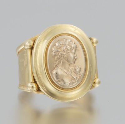 An Italian Gold Cameo Ring 14k 134155