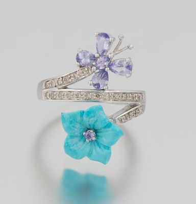 A Ladies' Diamond Turquoise and