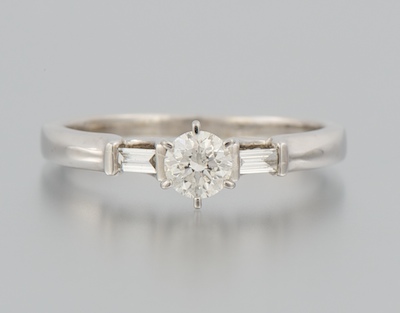 A Ladies' Diamond Engagement Ring