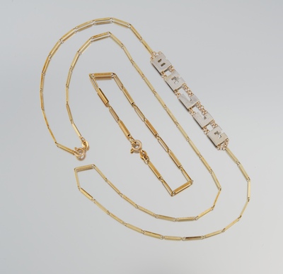 A Gold Belle Necklace and Bracelet 1341a1