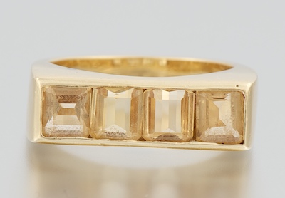 A Ladies' Modernist Citrine Ring