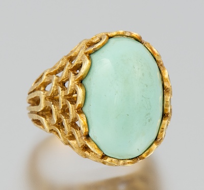 A Ladies 18k Gold and Turquoise 1341a9