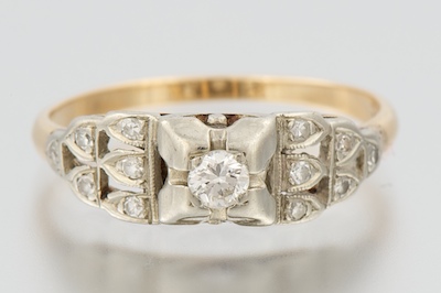 A Ladies Dainty Diamond Ring 14k 1341b1