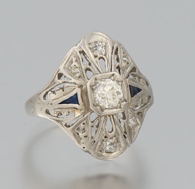 A Ladies' Art Deco Diamond and