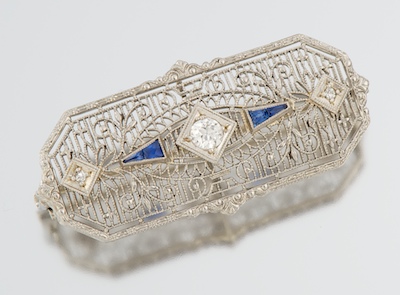 An Art Deco Diamond and Sapphire 1341c5