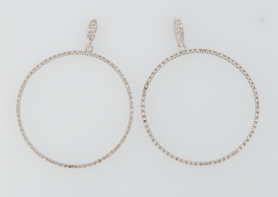 A Pair of Diamond Hoop Earrings 1341d7