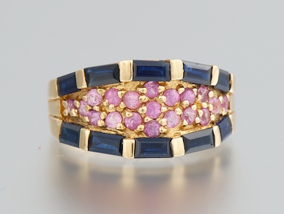 A Ladies Blue and Pink Sapphire 1341f1