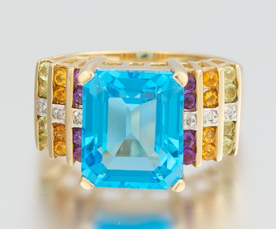 A Ladies Gemstone Ring 14k yellow 1341f3