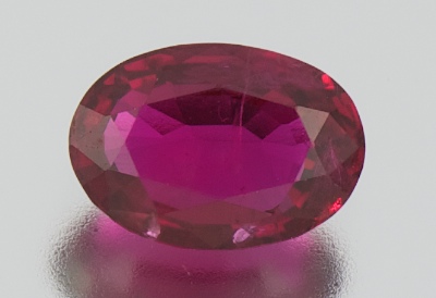 An Unmounted Ruby Oval faceted