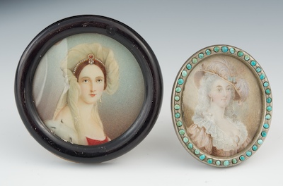 Two Portrait Miniatures First a 13423a