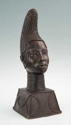 An African Commemorative Brass Head