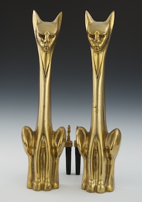 A Pair of Modernist Polished Brass 134263