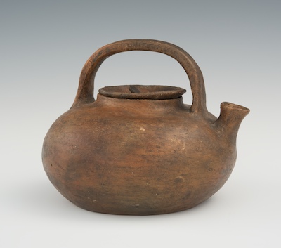A Pre Columbian Lidded Pot Burnished 134267