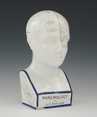 An L N Fowler Phrenology Bust ca  13427d