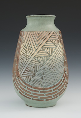 A Japanese Studio Pottery Vase 20th