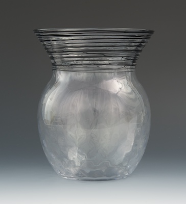 A Steuben Optical Glass Vase with