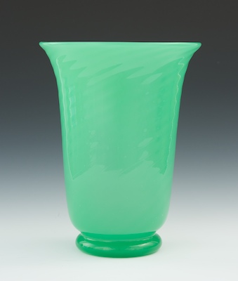 Steuben Opalene Jade Swirl Glass