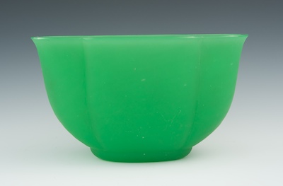 A Steuben Opalene Jade Green Glass