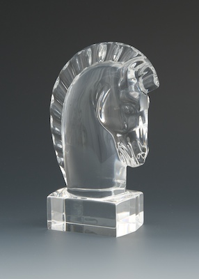 A Steuben Glass Horse Head Ornamental 1342c8