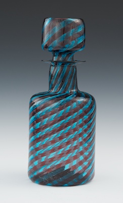 A Murano Glass Decanter The cylindrical