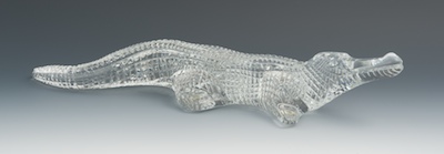 A Baccarat Crystal Alligator Apprx.