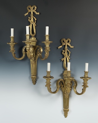 A Pair of Heavy Cast Brass Electrified 1342fe