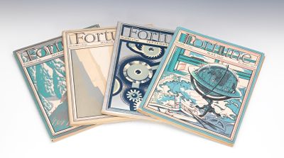 Four Vintage Fortune Magazines