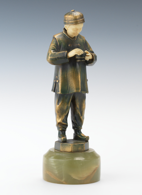 An Art Deco Asian Boy Statuette 134404