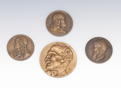 Four Bronze Portrait Medallions 1343ff