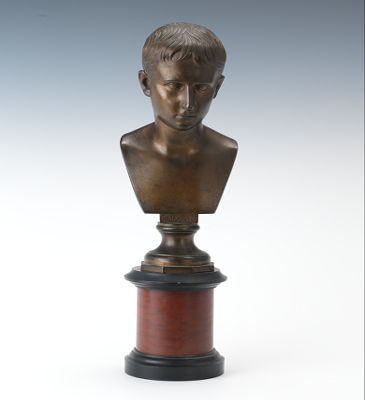 A Bronze Bust of Augustus Cesar 134401